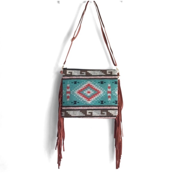 Western Women's Fall Hanging Tassel Crossbody Clutch Cute Fall Bag - Picture 2 of 7